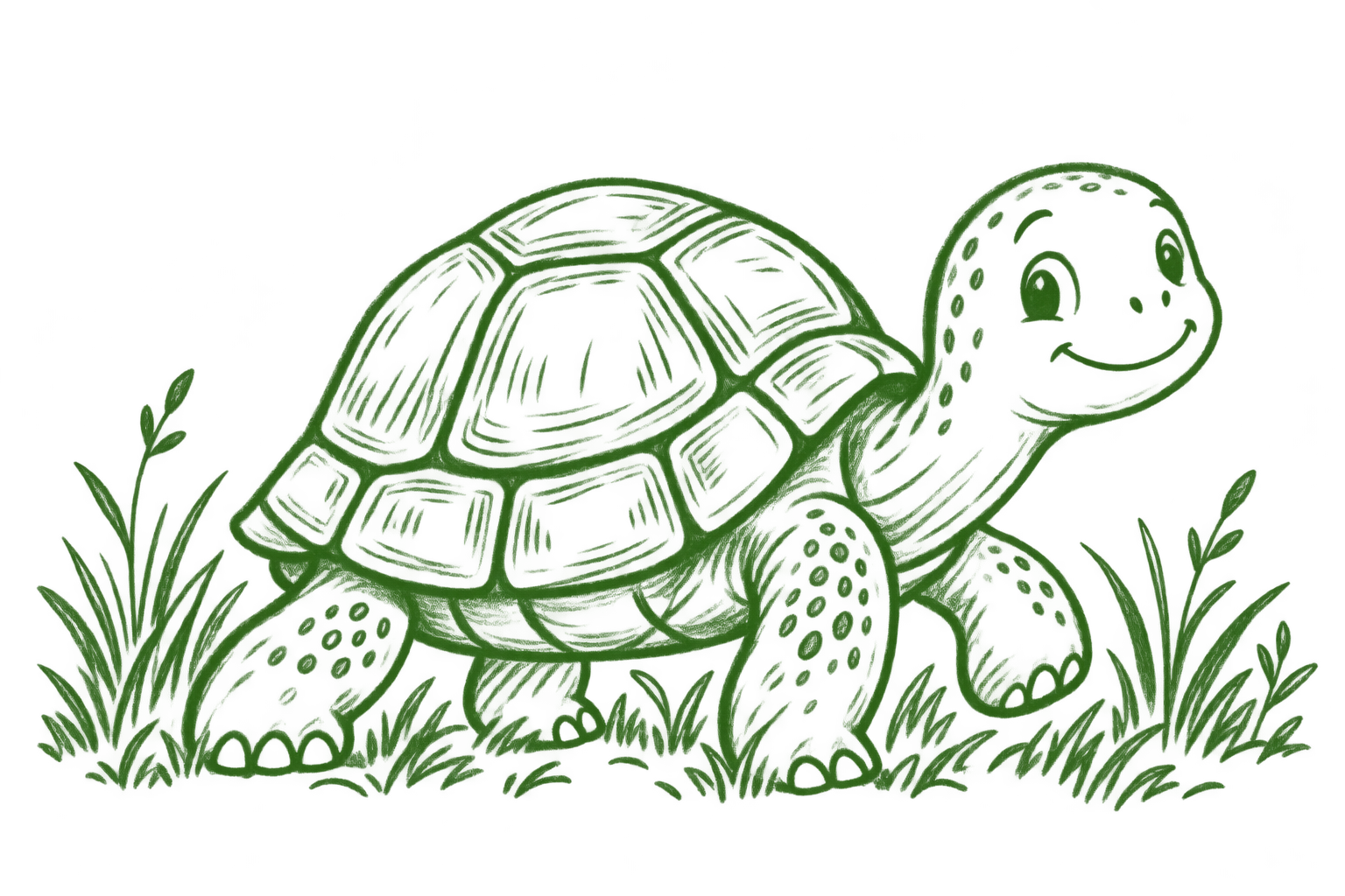 Hand-drawn turtle